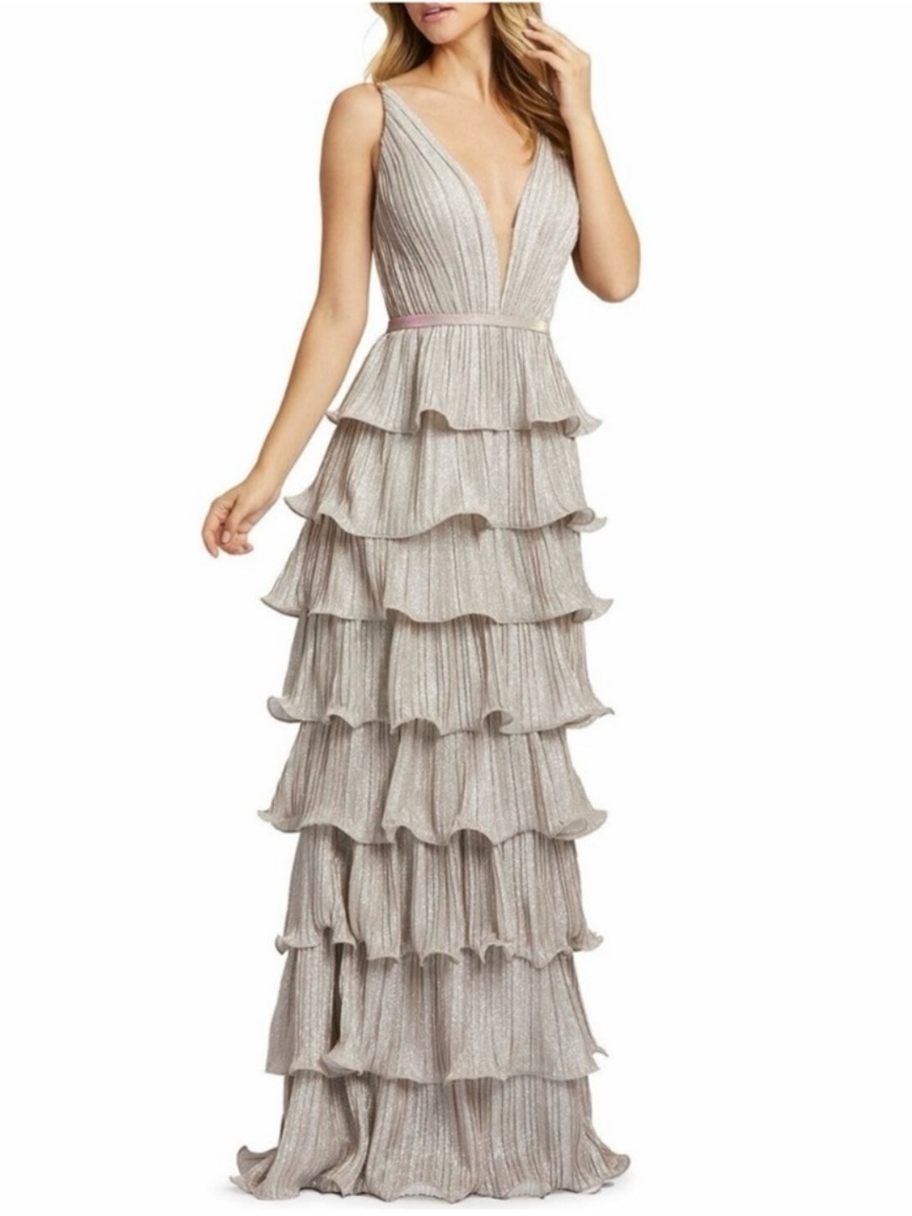 Ieena for Mac Duggal 26304 Rose Pink Halter Hown